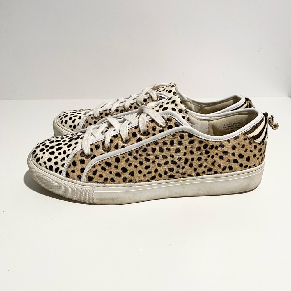 Ann Taylor Women's Leopard Print Sneakers Natalia Spotted Haircalf - Picture 6 of 11